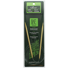 Clover Bamboo Circular Knitting Needles 29" (Sizes 3 to 15)